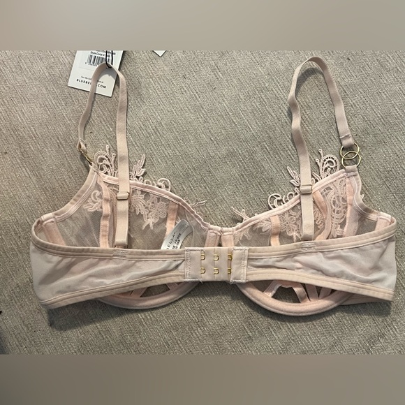Bluebella Priscilla Bra, thong and detachable harness in Pale Pink NWT - Picture 4 of 14